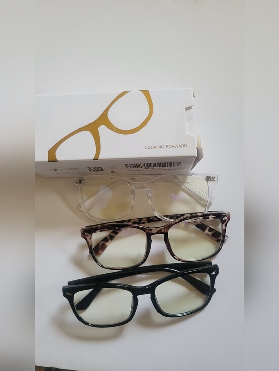 Amazon Accessories - Amazon Blue Light Blocking Glasses Trio — Clear, Tortoiseshell, Black